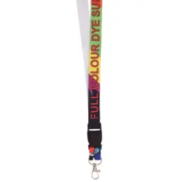 Glossy Polyester Dye Sub Lanyard With Buckle & Lobster Ring - Single Side Print image