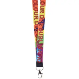 Glossy Polyester Dye Sub Lanyard With Lobster Ring - Double Side Print image