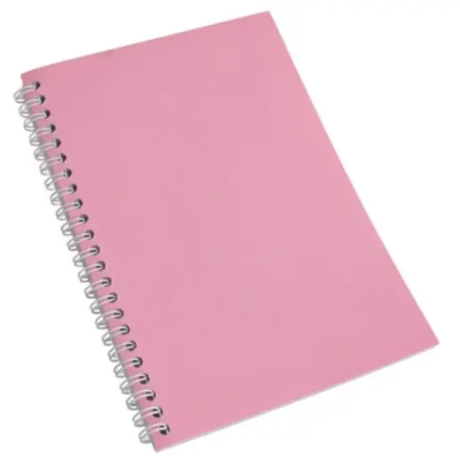 Spiral A5 Notebook Pink Closed