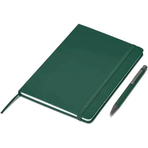 Hibiscus Notebook & Pen Set Dark Green