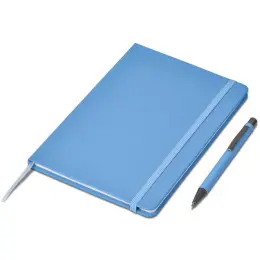 Hibiscus Notebook & Pen Set Light Blue