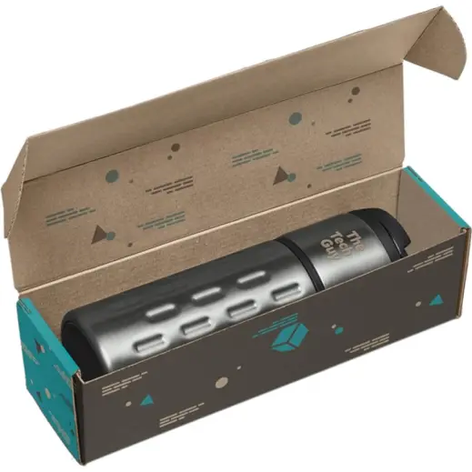 Binary Tumbler in Bianca Custom Gift Box Open Branded
