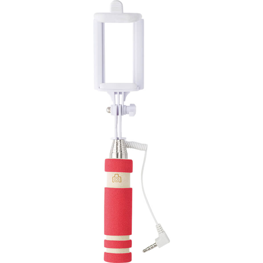 Selfie Stick with Foam Handle Red
