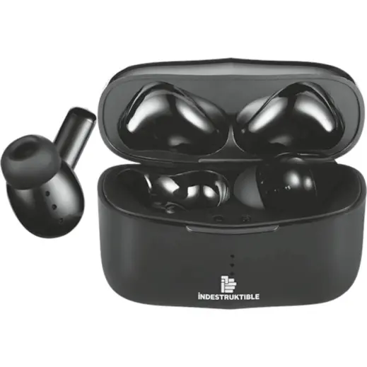 TWS Stem Earphone with Charging Case Black Display