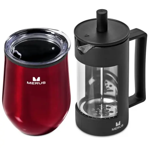 Serendipio Madison Coffee Set Red Branded