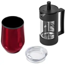Serendipio Madison Coffee Set Red Open
