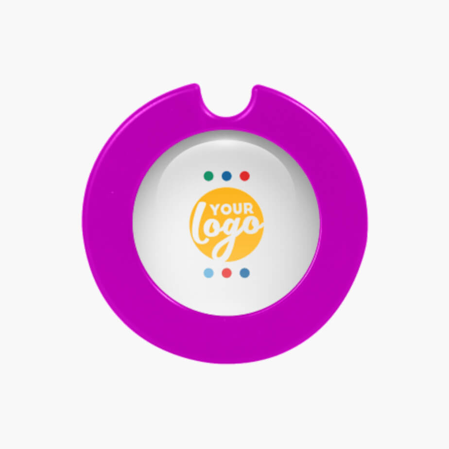 Round License Disc Holder With Sticker Grape