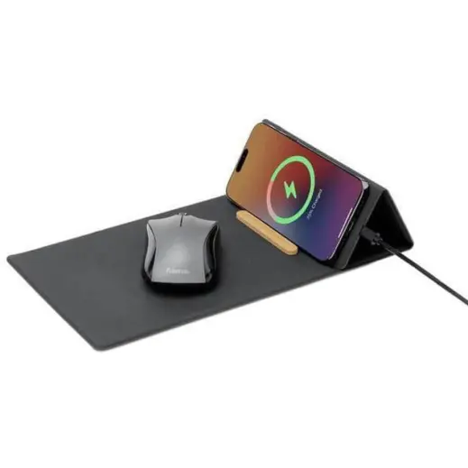 Blace Change Zero Recycled PU15W Wireless Mousepad & Desk Organiser Black Display