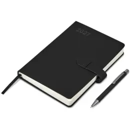 Altitude Enterprise A5 2027 Diary & Omega Pen Set Black