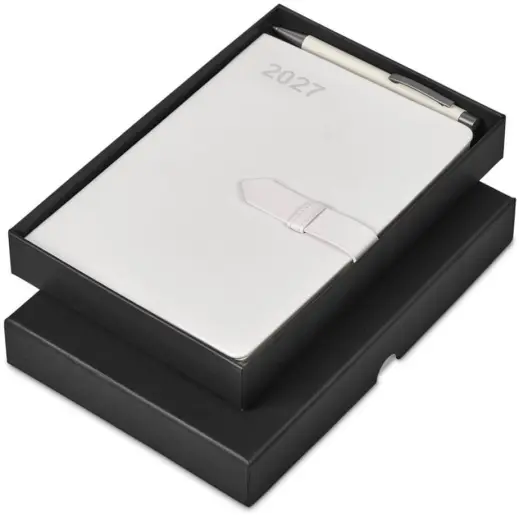 Altitude Enterprise A5 2027 Diary & Omega Pen Set Cream Gift Box