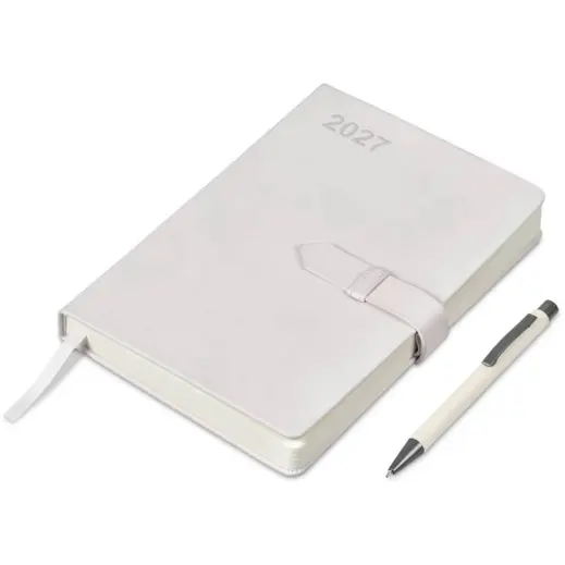 Altitude Enterprise A5 2027 Diary & Omega Pen Set Cream