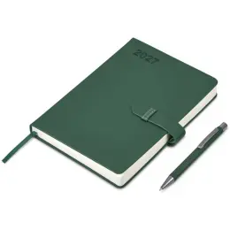 Altitude Enterprise A5 2027 Diary & Omega Pen Set Dark Green