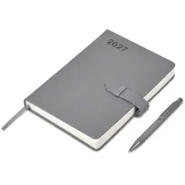 Altitude Enterprise A5 2027 Diary & Omega Pen Set Grey