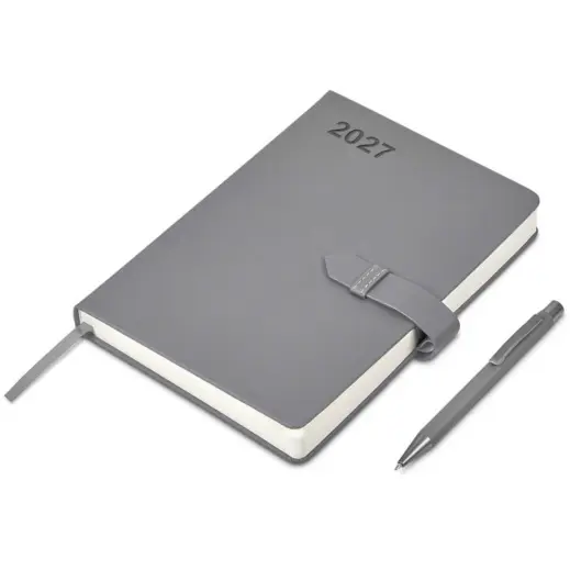Altitude Enterprise A5 2027 Diary & Omega Pen Set Grey