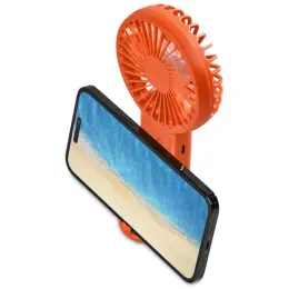 Altitude Celestia Rechargeable Handheld Mini USB Fan Orange Phone