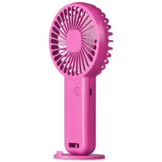 Altitude Celestia Rechargeable Handheld Mini USB Fan Pink Display