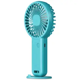 Altitude Celestia Rechargeable Handheld Mini USB Fan Turquoise Display