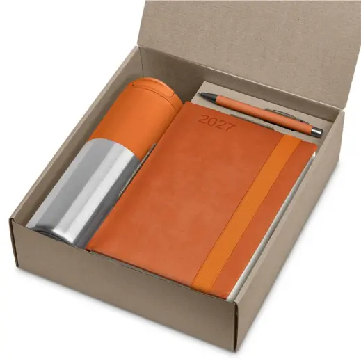 Altitude Tropism 2027 Diary Gift Set Orange Gift Box Open