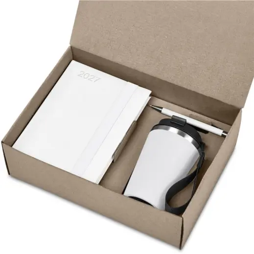 Altitude Echoism 2027 Diary Gift Set Solid White Gift Box Open