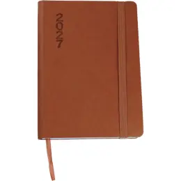 2027 Soft Touch Square A5 Diary Tan
