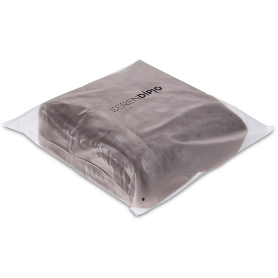 Serendipio Glacial Sherpa Fleece Blanket Taupe Bag