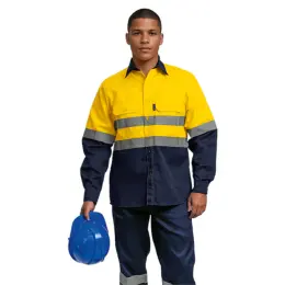 Barron Underground Long Sleeve Safety Shirt Model Image