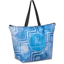 Hoppla Skyline Recycled PET Stitch-Bond Shopper With Zip Branded Image