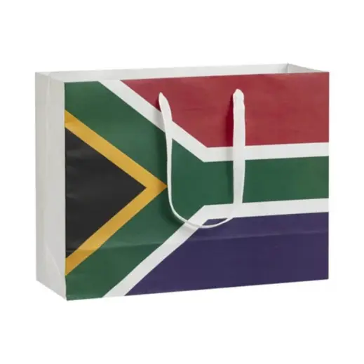 SA Flag Paper Gift Bag Large Tote