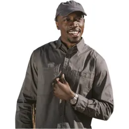 Mens Heritage Stretch Long Sleeve Shirt Model Image
