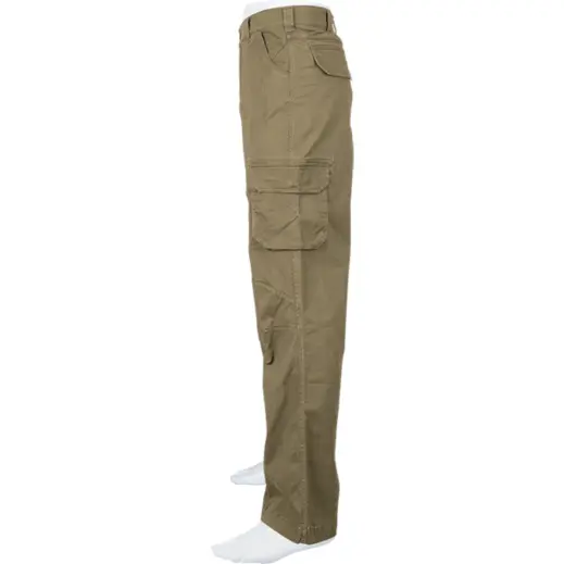 Mens Heritage Cargo Trousers Khaki Side