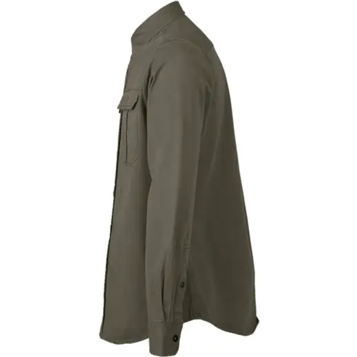 Heritage Double Pocket Shacket Fatigue Side