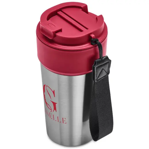 Kooshty Amigo Stainless Steel & Plastic Double-Wall Tumbler Red Branded