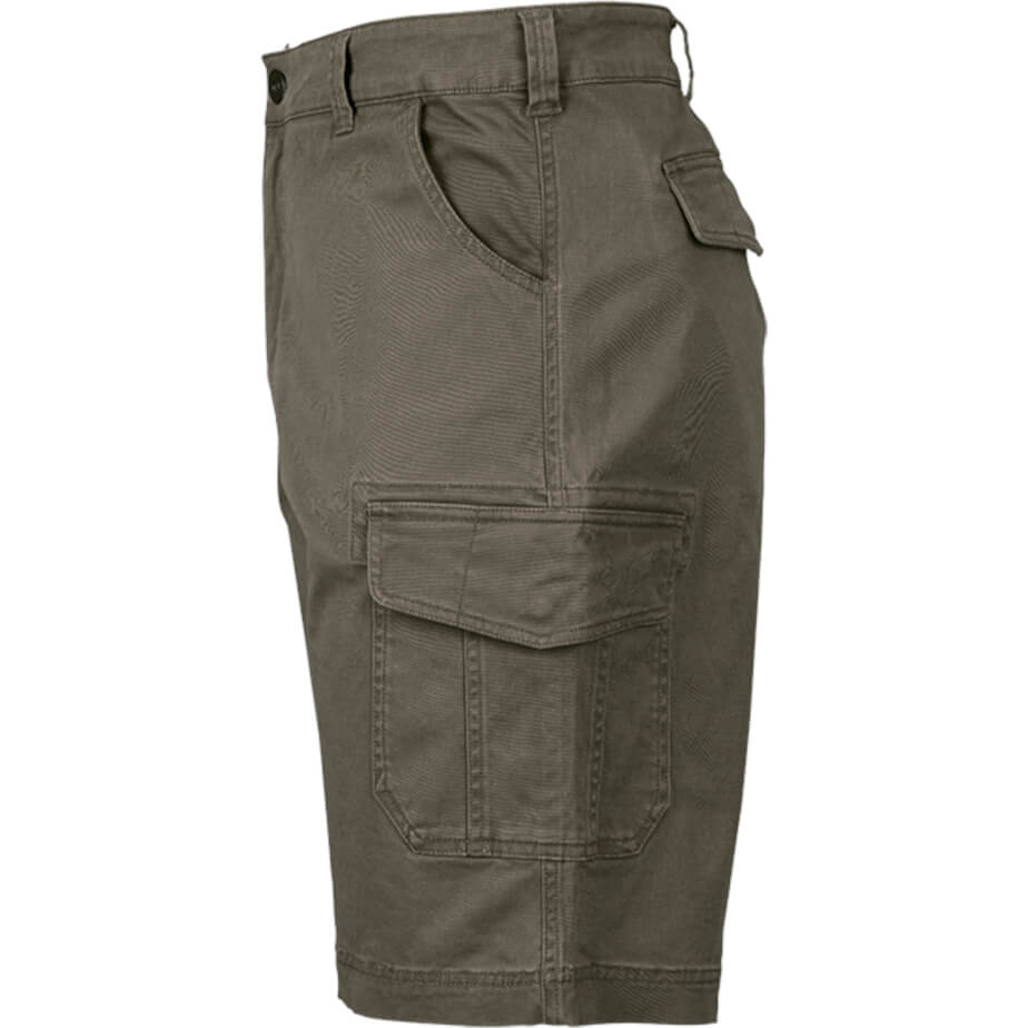 Mens Heritage Multi Pocket Shorts Fatigue Side