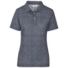 Ladies Flexxion Golf Shirt Grey Front