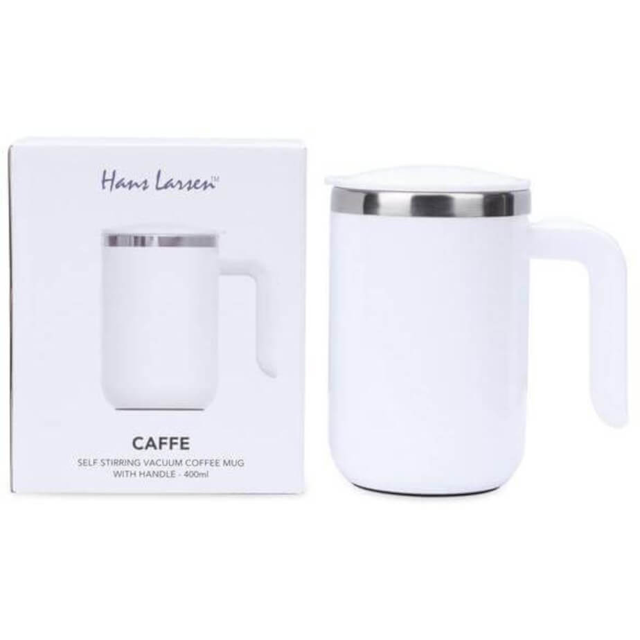 Caffe Hans Larsen Auto-Stirring Coffee Mug White Gift Box