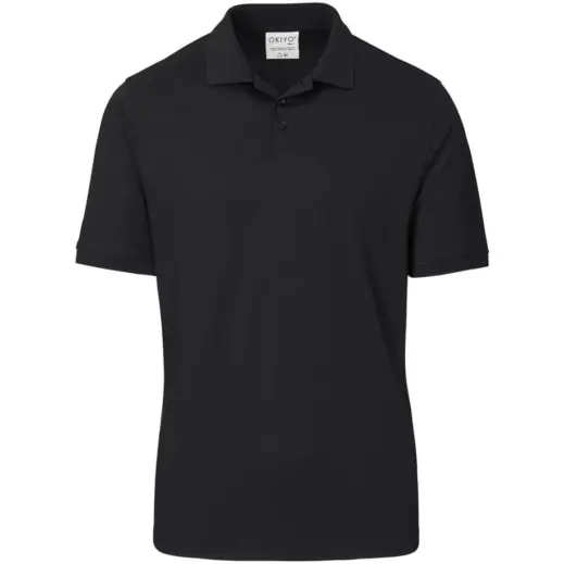 Mens Okiyo Shizen Eco Golf Shirt Black Front