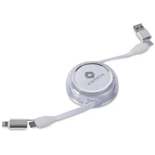 Swiss Cougar Luanda 4-in-1 Retractable Fast Charge 240W PD Cable Branded Display