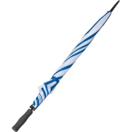 Medium Golf Umbrella - EVA Handle Sky-Blue White Closed