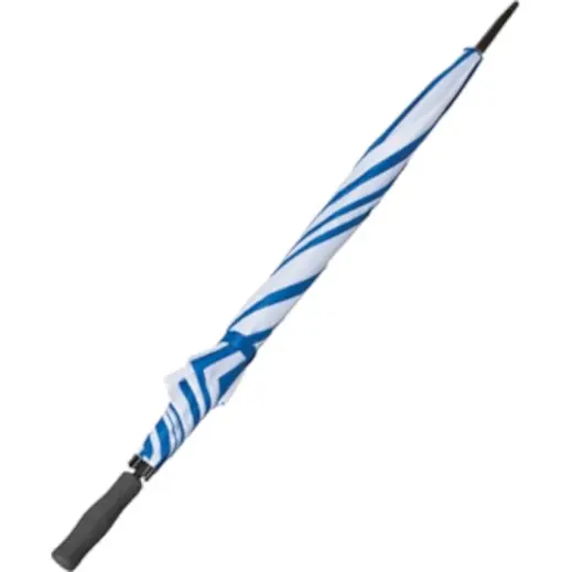 Medium Golf Umbrella - EVA Handle Sky-Blue White Closed