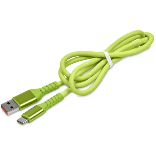Altitude Stodle Fast Charge USB-A to Type-C Charging Cable in Pouch Lime Cable
