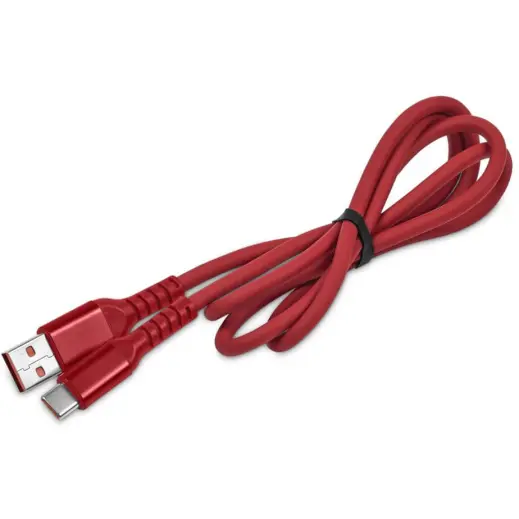 Altitude Stodle Fast Charge USB-A to Type-C Charging Cable in Pouch Red Cable