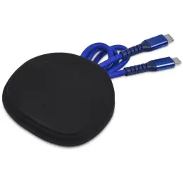 Altitude Mable Fast Charge Type-C to Type-C Charging Cable in Pouch Blue Pouch