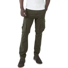 Mens Heritage Slim Fit Cargo Trousers Model Image
