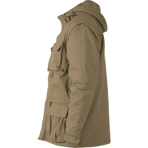 Mens Heritage 2-In-1 Hunters Jacket Khaki Side Jacket