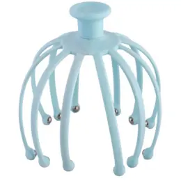 12-Arm Rolling Ball Head Massager Light Blue Front Image