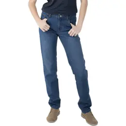 Ladies 3D Crease Stretch Jeans Model