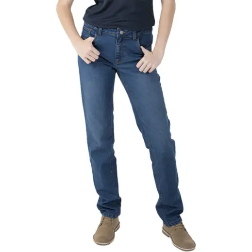 Ladies 3D Crease Stretch Jeans Model