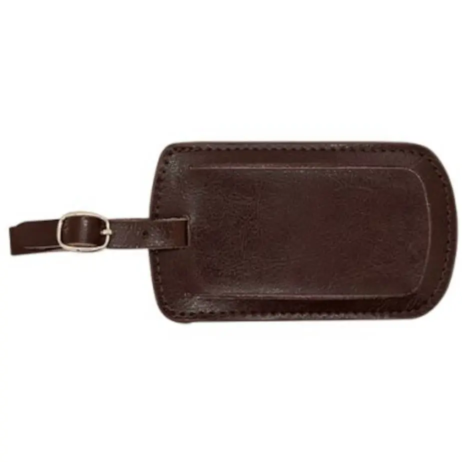 Vitello Genuine Leather Passport Holder and Luggage Tag Gift Set Tag