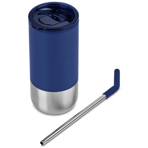 Kooshty Cheerio Double Wall Tumbler & Straw Navy Display