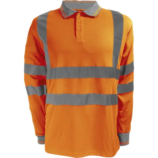 Barron Long Sleeve Reflective Golfer With Tape Safety Orange